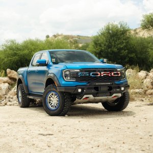 Ford Ranger Raptor Front Bumper - Rival 4x4 - Aluminum w/Winch Mount and Recovery Points - `24-`26